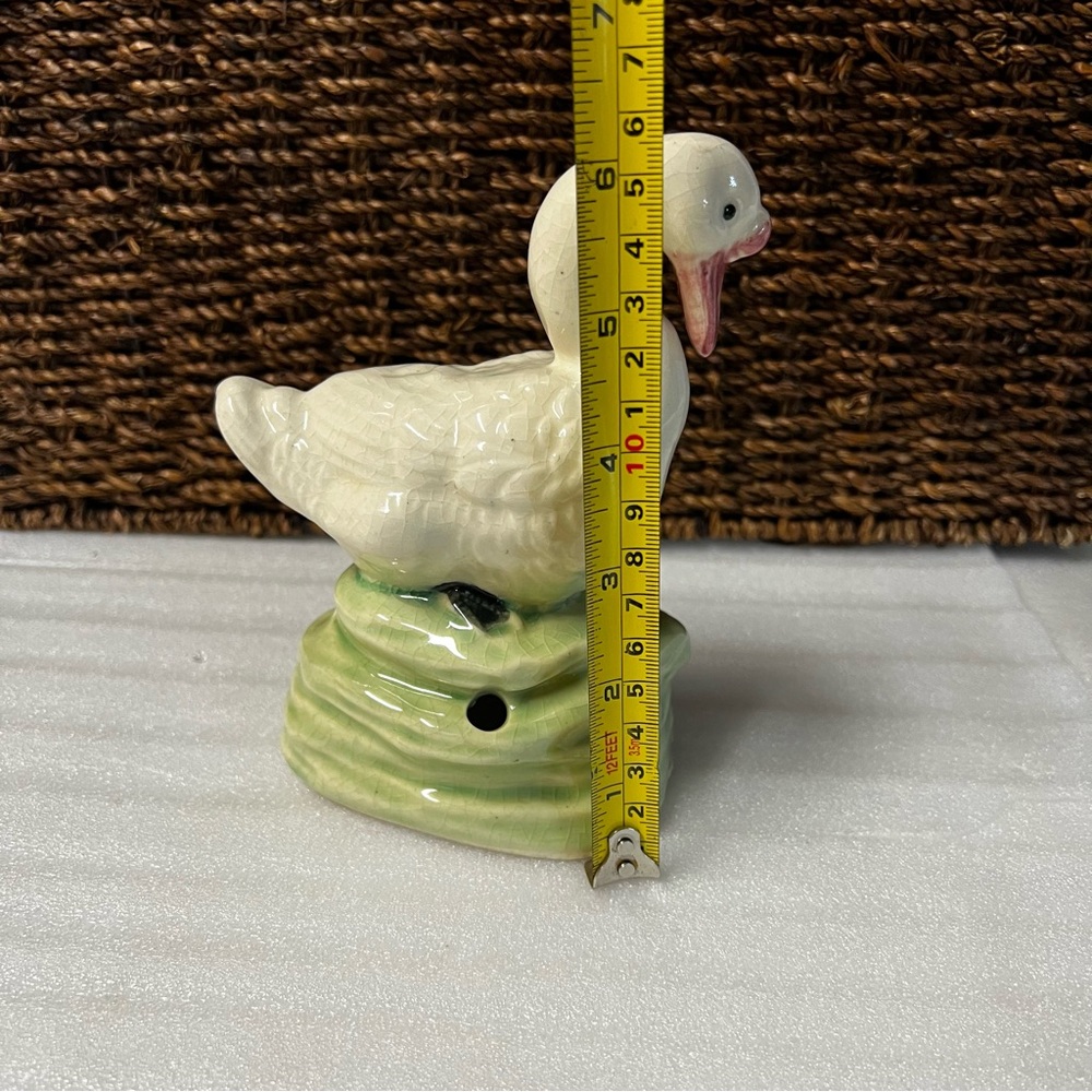 Vintage Ceramic Swan Flower Frog Yankoware Made in Japan - Picture 12 of 13